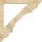Ekena Millwork Olympic Slat Rough Sawn Bracket w/ Offset Brace, Douglas Fir, 6"W x 48"D x 48"H BKT0604X48X48OLY06RDF - alternate 3
